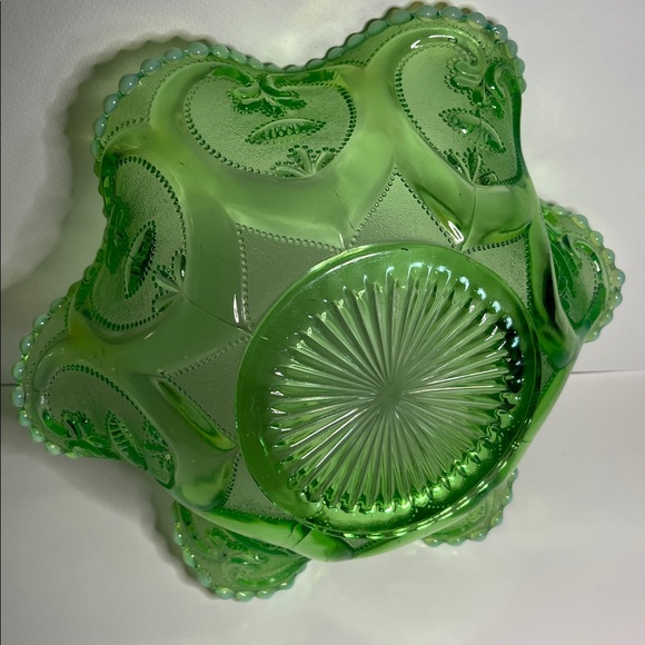 💚 Northwood Glass Co. early 1900s, in their “Scroll with Beads” pattern - Picture 8 of 17